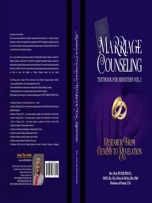 cover image of MARRIAGE COUNSELING TEXTBOOK FOR MINISTERS VOL. 1